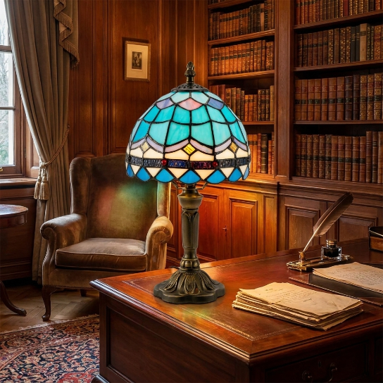 Tiffany Stained Glass Table Lamp