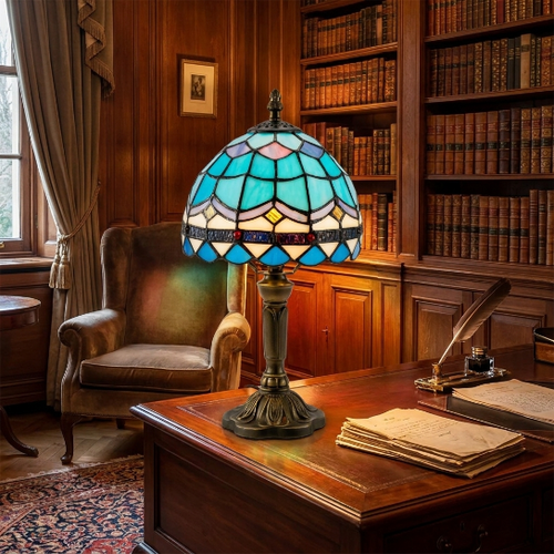 Tiffany Stained Glass Table Lamp